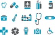 Health icon set