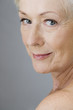 A portrait of an attractive senior woman