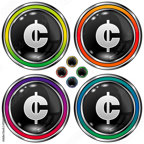 currency symbols vector. currency symbol buttons