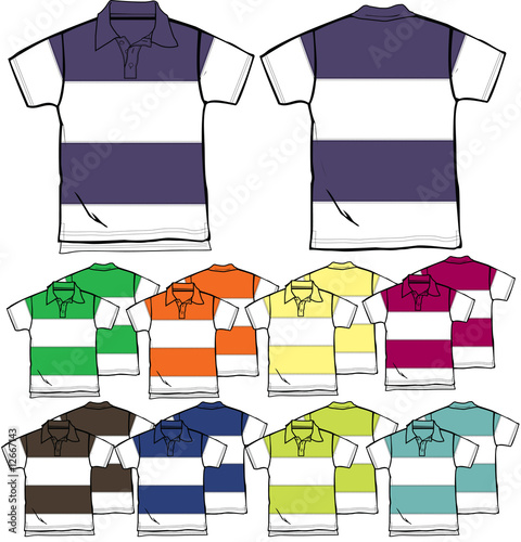 Polo Shirt Outline. men and boy polo outline