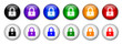 "Security" buttons (x12) (various colours)