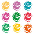 colored splotches