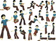 23 vector resting girls