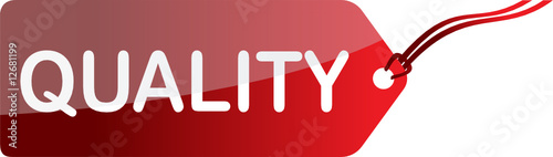 Vector: Red Quality Etiquette Red Quality Etiquette