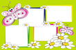 Butterflies and flowers - Scrapbook kids Illustration Butterflies and flowers - Scrapbook kids Illustration