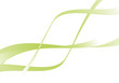 green vector curves decoration on white background