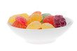 bowl of fruit candy isolated bowl of fruit candy isolated