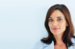 Closeup of a pretty woman isolated over a background Closeup of a pretty woman isolated over a background