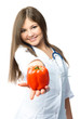 pretty doctor giving us a pepper pretty doctor giving us a pepper