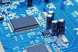 Capacitors and chips on microcircuit Capacitors and chips on microcircuit