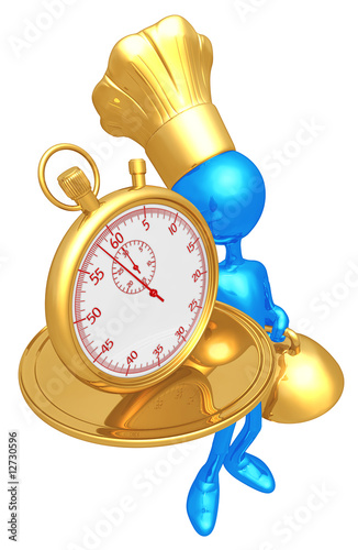 Chef Serving A Stopwatch