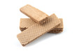 Chocolate wafer cookies isolated.