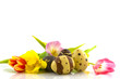 Tulips and easter eggs