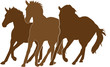 vector chocolate horses