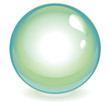 Sphère verte avec reflets bleus vectorielle