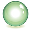 Sphère verte transparente vectorielle