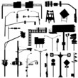city objects vector set