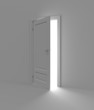 Inside a room with opened door