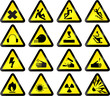 vector work hazard signs set 2