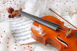 Violin and notes