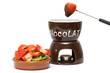 Chocolate fondue, isolated