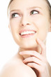 beauty close-up portrait young woman face
