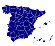 detailed vector map of spain