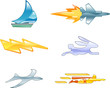 Speed Icon Set Series Design Elements Speed Icon Set Series Design Elements
