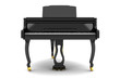 black grand piano isolated on white with clipping path black grand piano isolated on white with clipping path