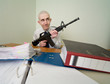 Accountant armed with a rifle Accountant armed with a rifle
