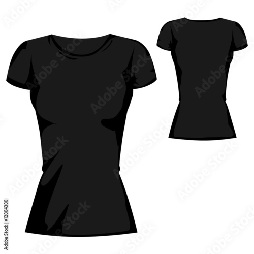 blank t shirt design template. black lank T-shirt design