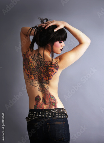 Photo: Beautiful tattooed woman Beautiful tattooed woman