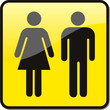vector male and female sign  in aqua stile