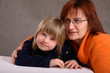 Mother and handicapped daughter