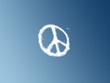 Peace symbol as a cloud