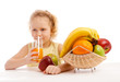 Girl drinking juice