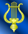 Vector: Vector gold musical lyre Vector gold musical lyre