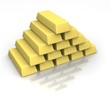 Stack of gold ingots Stack of gold ingots