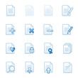 Document web icons, blue series Document web icons, blue series