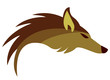 Abstract logo with golden fox Abstract logo with golden fox
