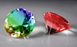 Natural diamonds close-up