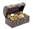 Open chest with money