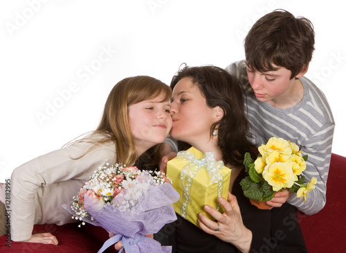 Photo: Mom kissing Mom kissing
