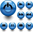 transparent button aqua style with heart