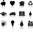 Home icon black silhouettes