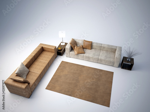 Illustration: modern living room modern living room