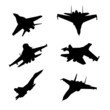 Military jet airplanes