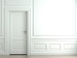 Photo : white classic wall with door