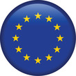 European Union flag icon, button with official coloring
