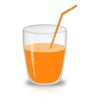 Glass of juice. Icon.